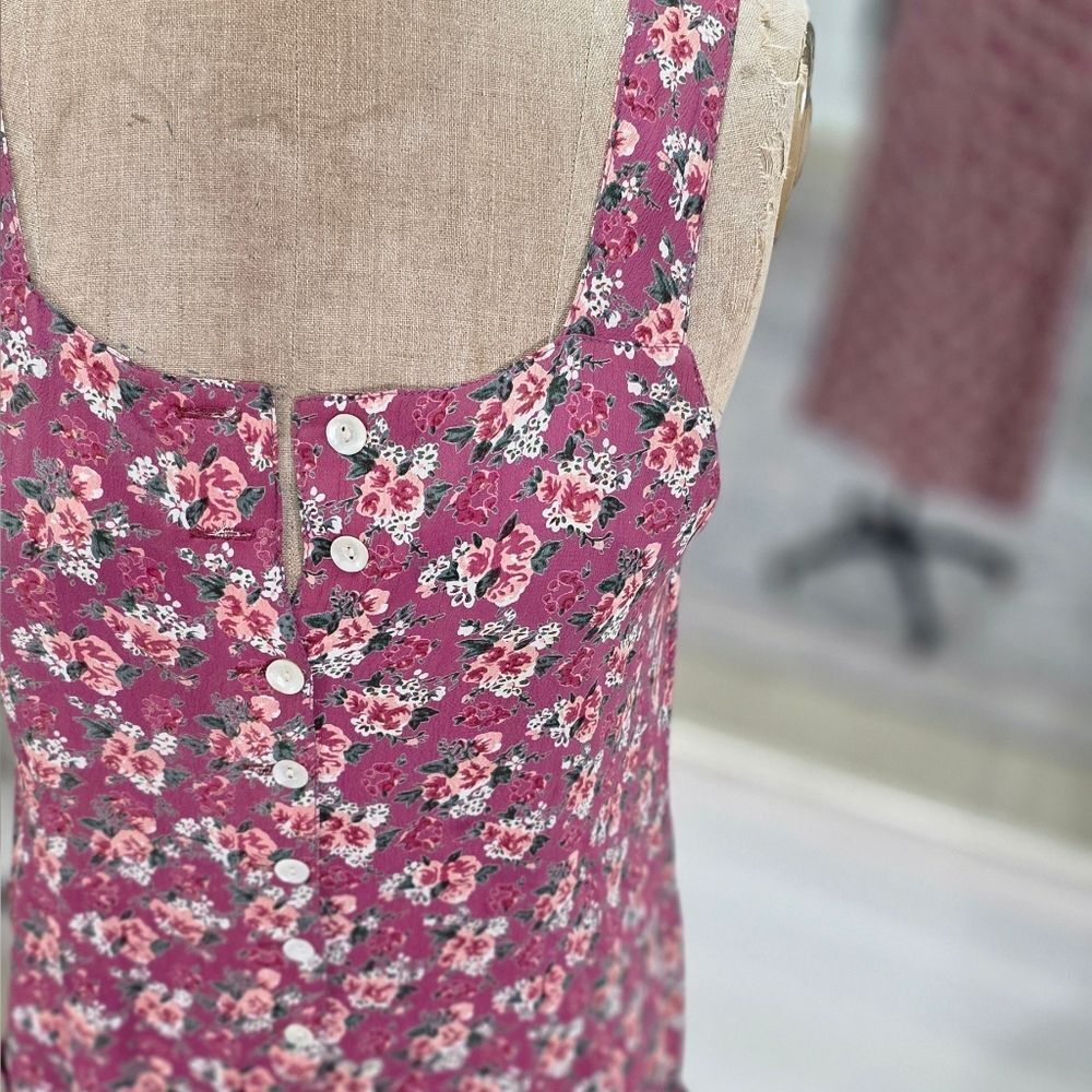 Vintage Floral Button Down Dress